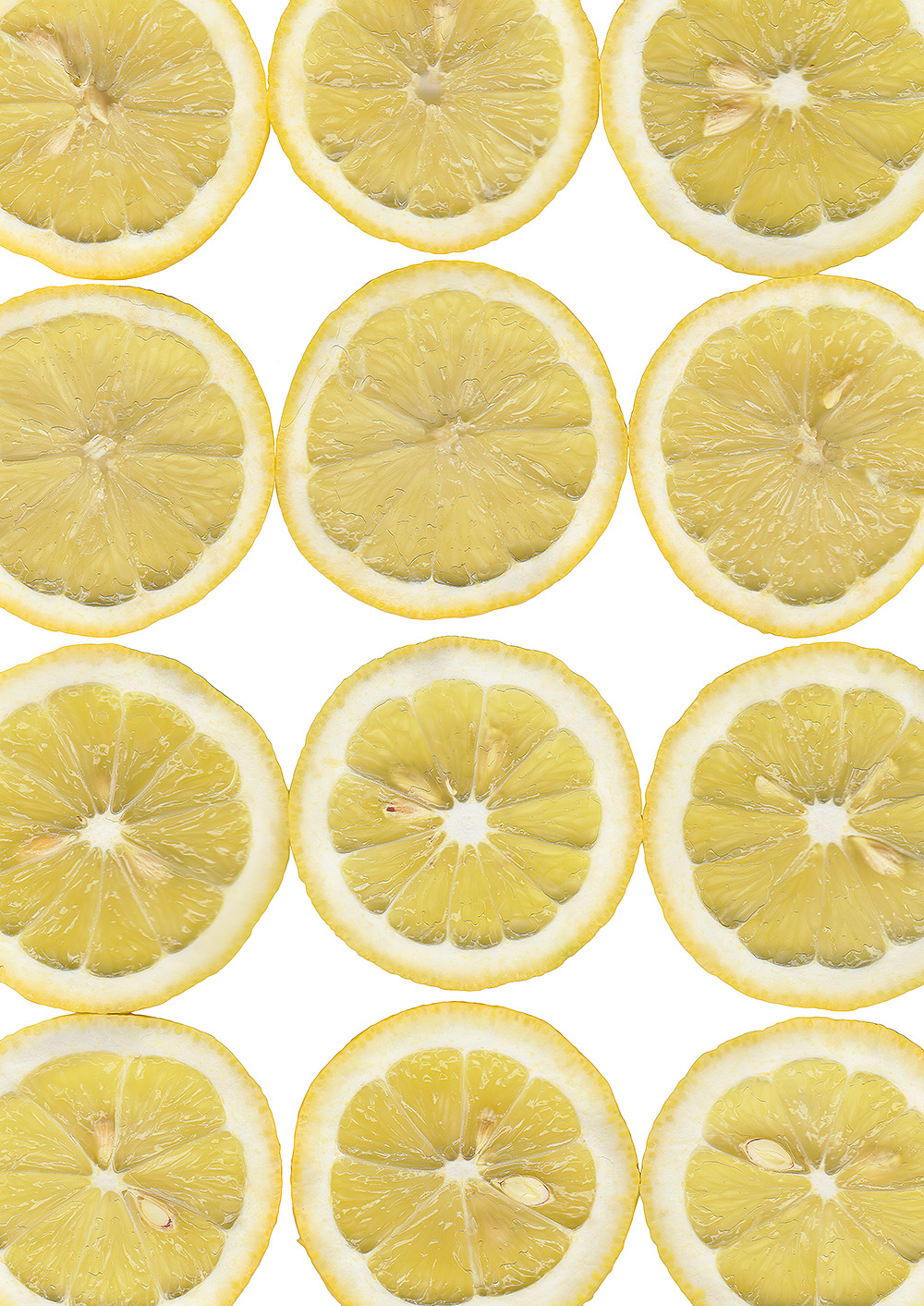 Retuschierter Scan von Zitronenscheiben